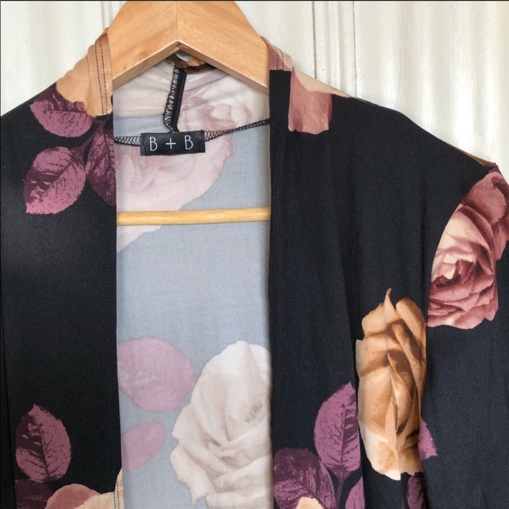 PLUM // Florals Open Front Cardigan - Picture 2 of 2